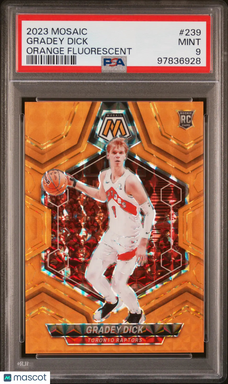 2023 Panini Mosaic Basketball Gradey Dick RC Orange Fluorescent PSA 9 /25 