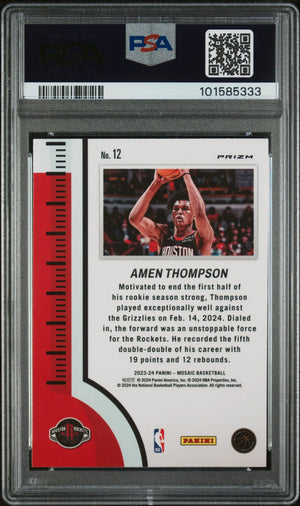 2023 Panini Mosaic Heat Check Amen Thompson #12 PSA 10 
