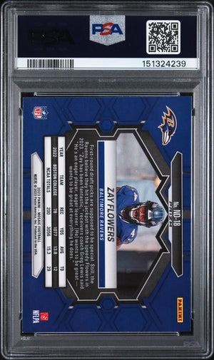 2023 Panini Mosaic NFL Debut Rookie Zay Flowers Genesis RC PSA 9 
