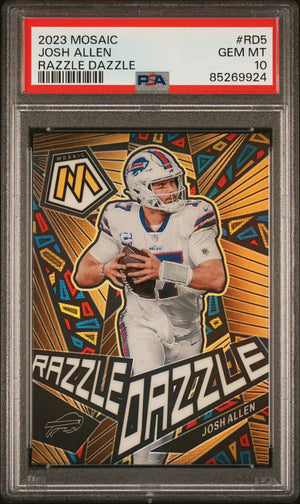 2023 Panini Mosaic Razzle Dazzle Josh Allen PSA 10 
