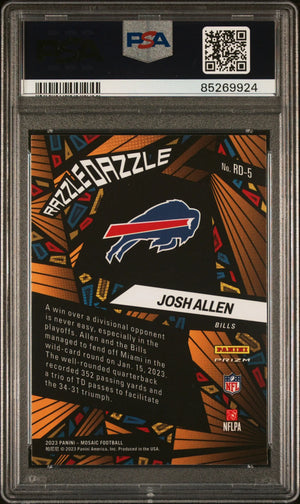 2023 Panini Mosaic Razzle Dazzle Josh Allen PSA 10 
