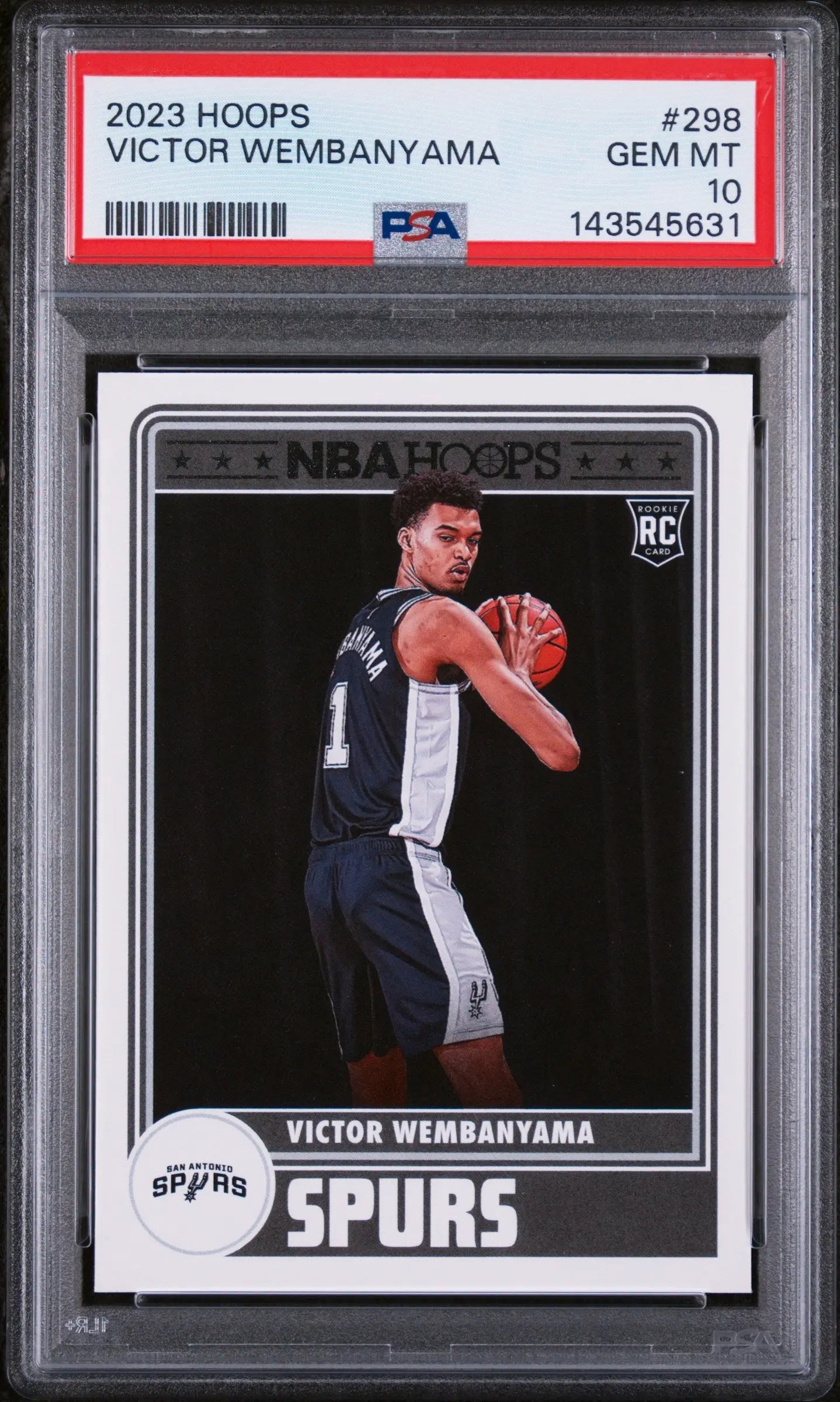 2023 Panini NBA Hoops Rookie Victor Wembanyama RC PSA 10 