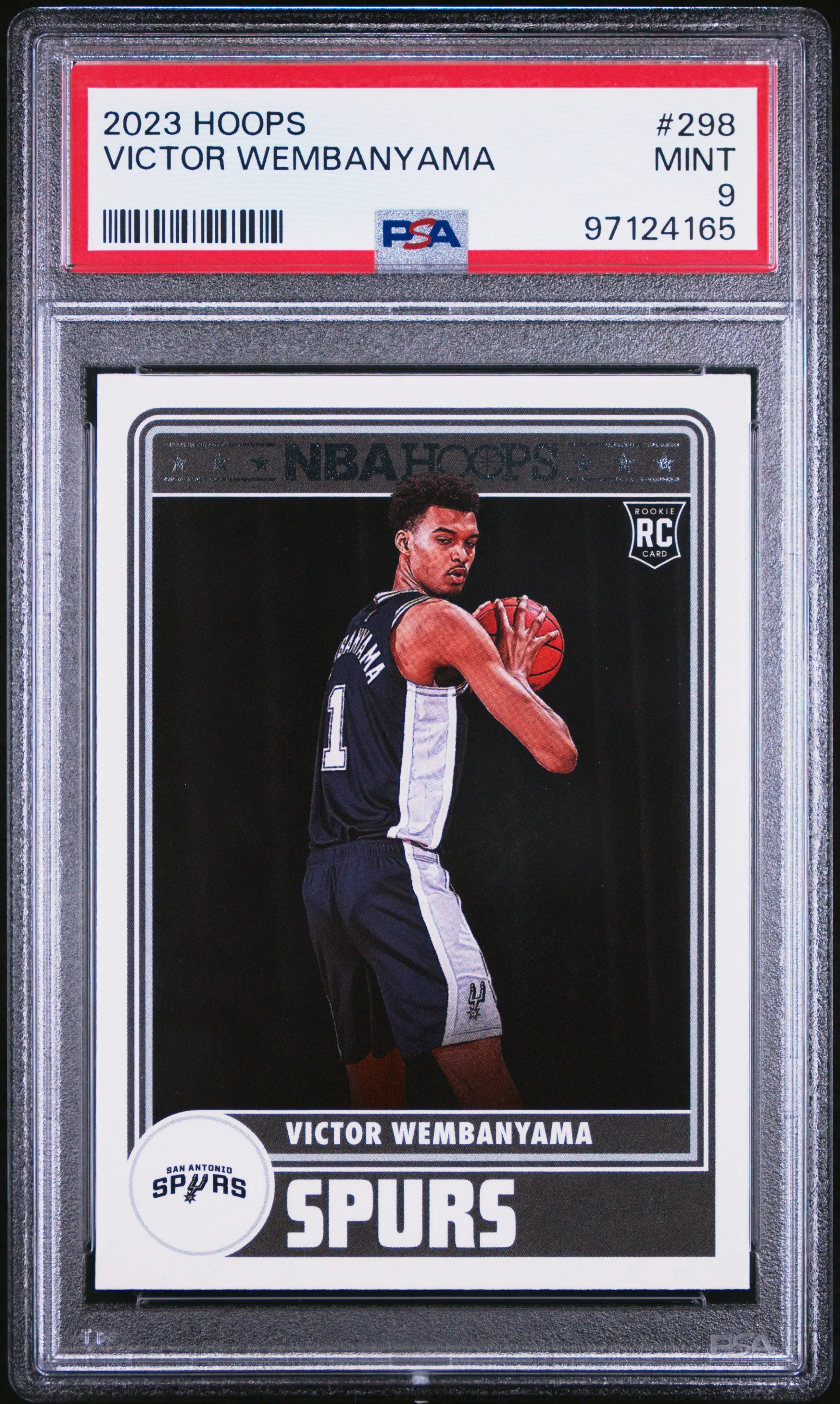 2023 Panini NBA Hoops Victor Rookie Wembanyama RC PSA 9 