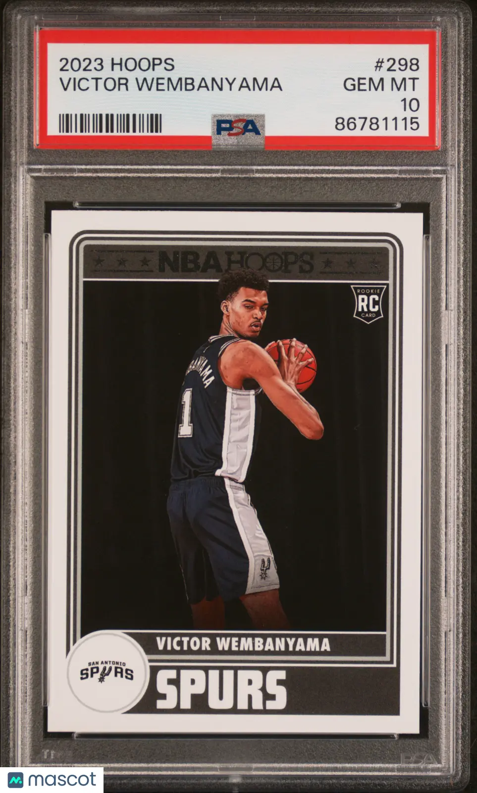 2023 Panini NBA Hoops Victor Wembanyama RC Rookie #298 PSA