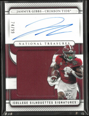 2023 Panini National Treasures College Silhouettes Jahmyr Gibbs Auto Patch /99 