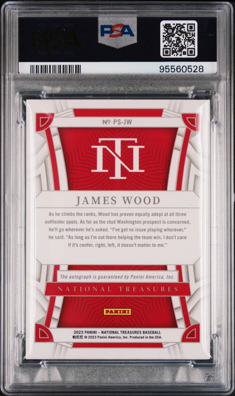2023 Panini National Treasures Rookie Autograph James Wood Auto RC PSA 9 