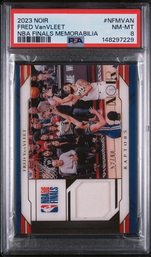 2023 Panini Noir NBA Finals Memorabilia Game Used Patch Fred Vanvleet /90 PSA 8 