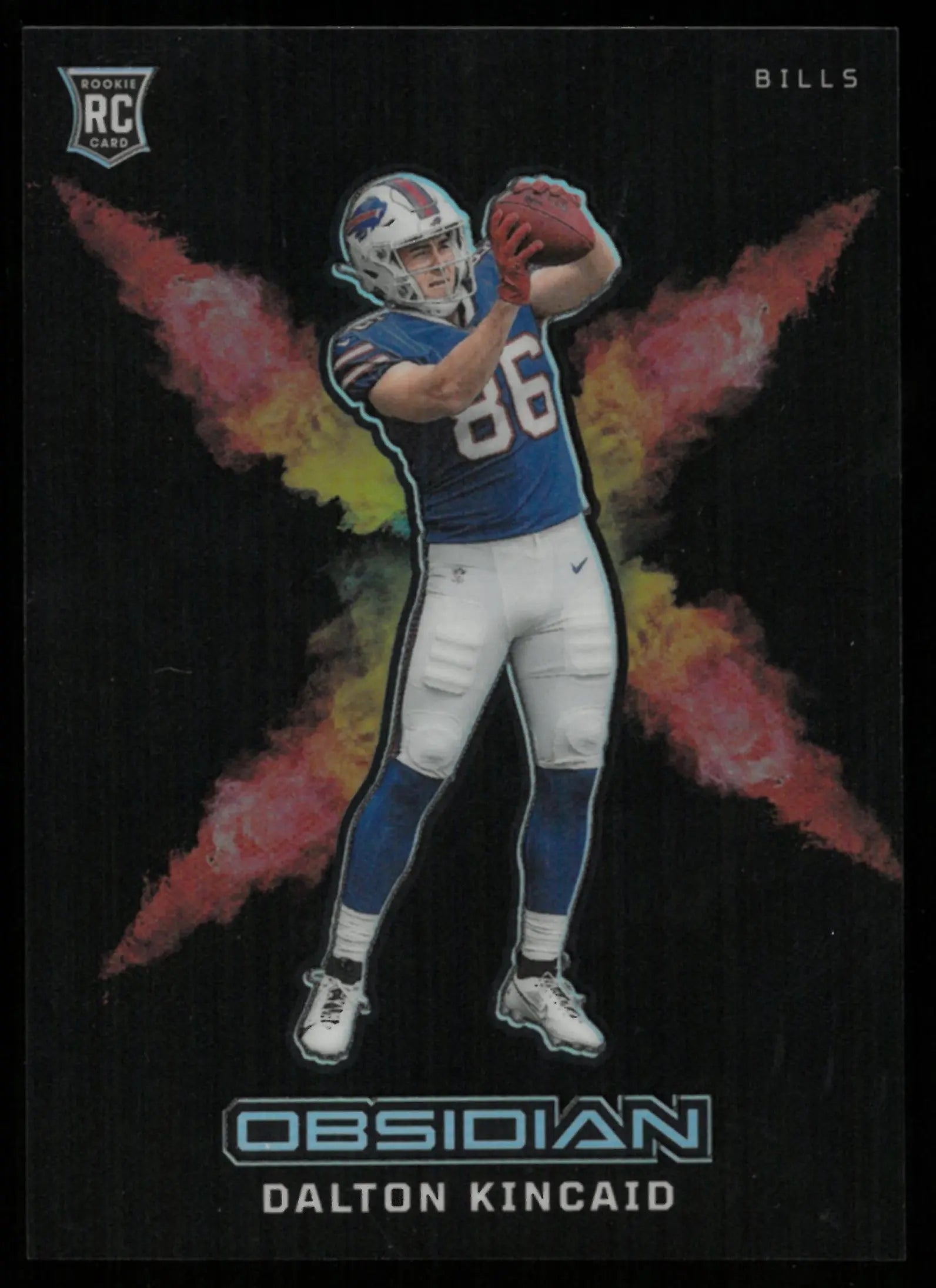 2023 Panini Obsidian Football Dalton Kincaid RC Rookie Black Color Blast 