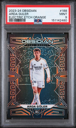 2023 Panini Obsidian Rookie Arda Guler Electric Etch Orange RC PSA 9 