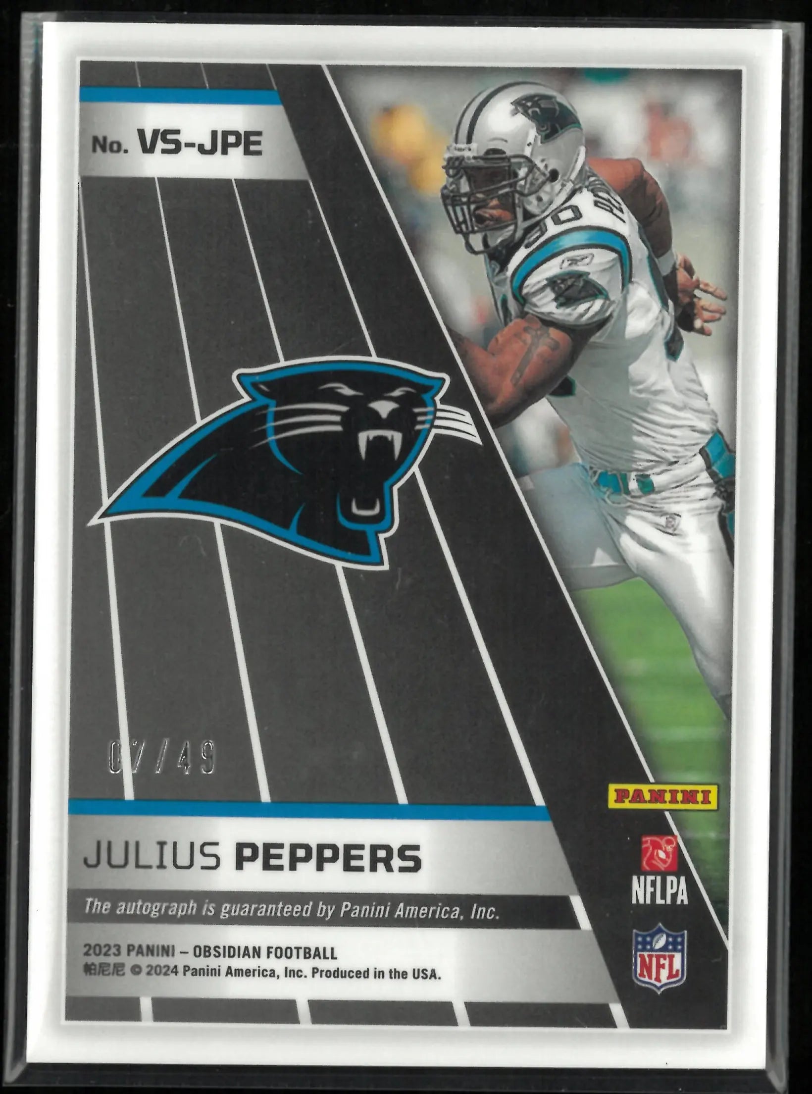 2023 Panini Obsidian Volcanic Autograph Julius Peppers Auto /49 