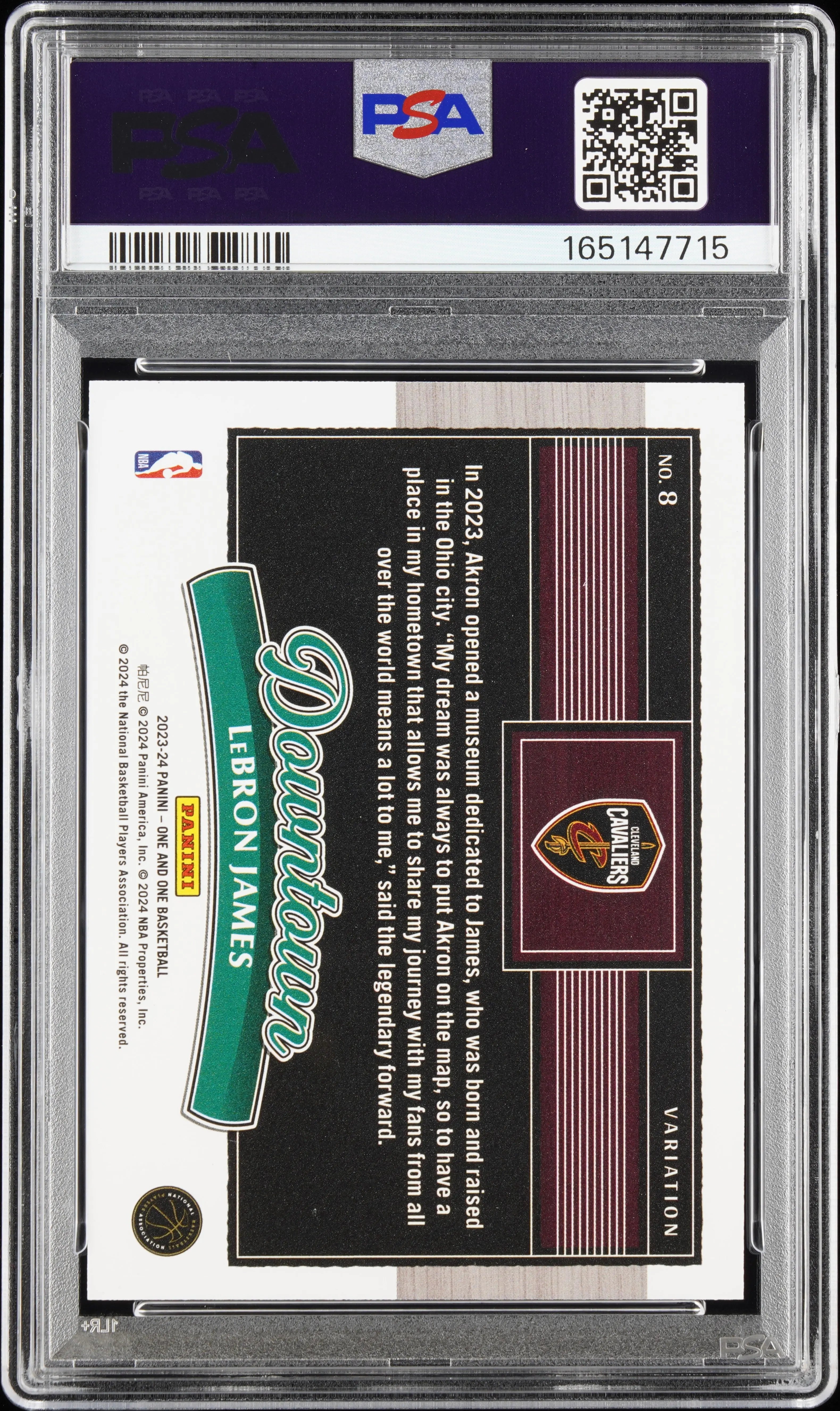 2023 Panini One And One Downtown Lebron James PSA 10 