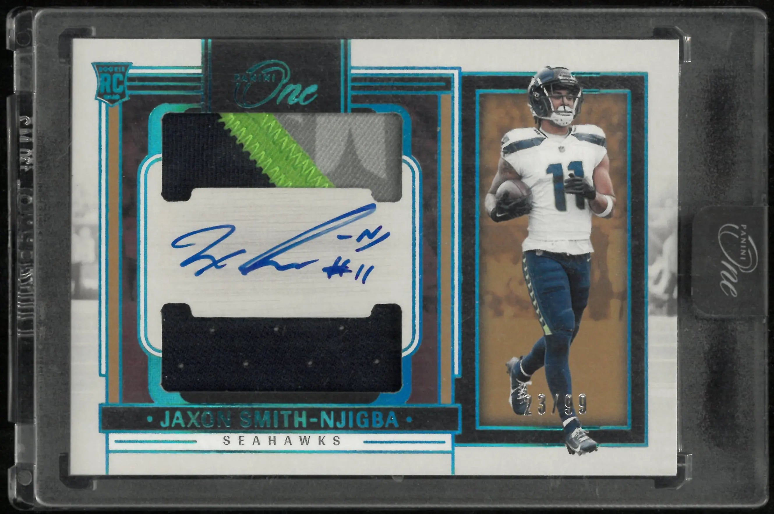 2023 Panini One Football Rookie Dual Patch Auto Jaxon Smith-Njigba /99 