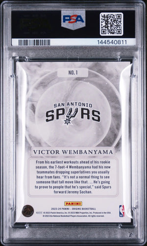2023 Panini Origins Euphoria Rookie Victor Wembanyama #1 PSA 9 