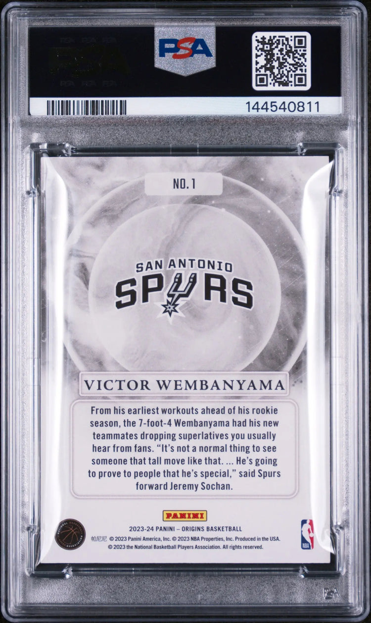 2023 Panini Origins Euphoria Rookie Victor Wembanyama #1 PSA 9 