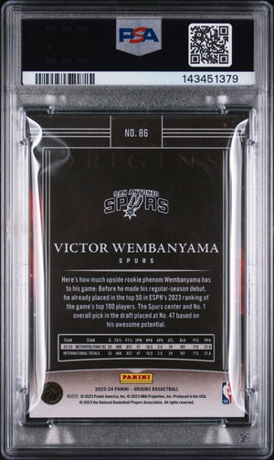 2023 Panini Origins Rookie Victor Wembanyama RC PSA 9 