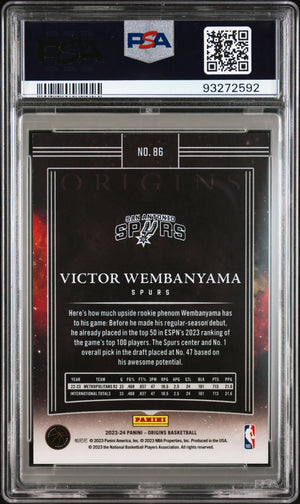 2023 Panini Origins Rookie Victor Wembanyama RC PSA 9 