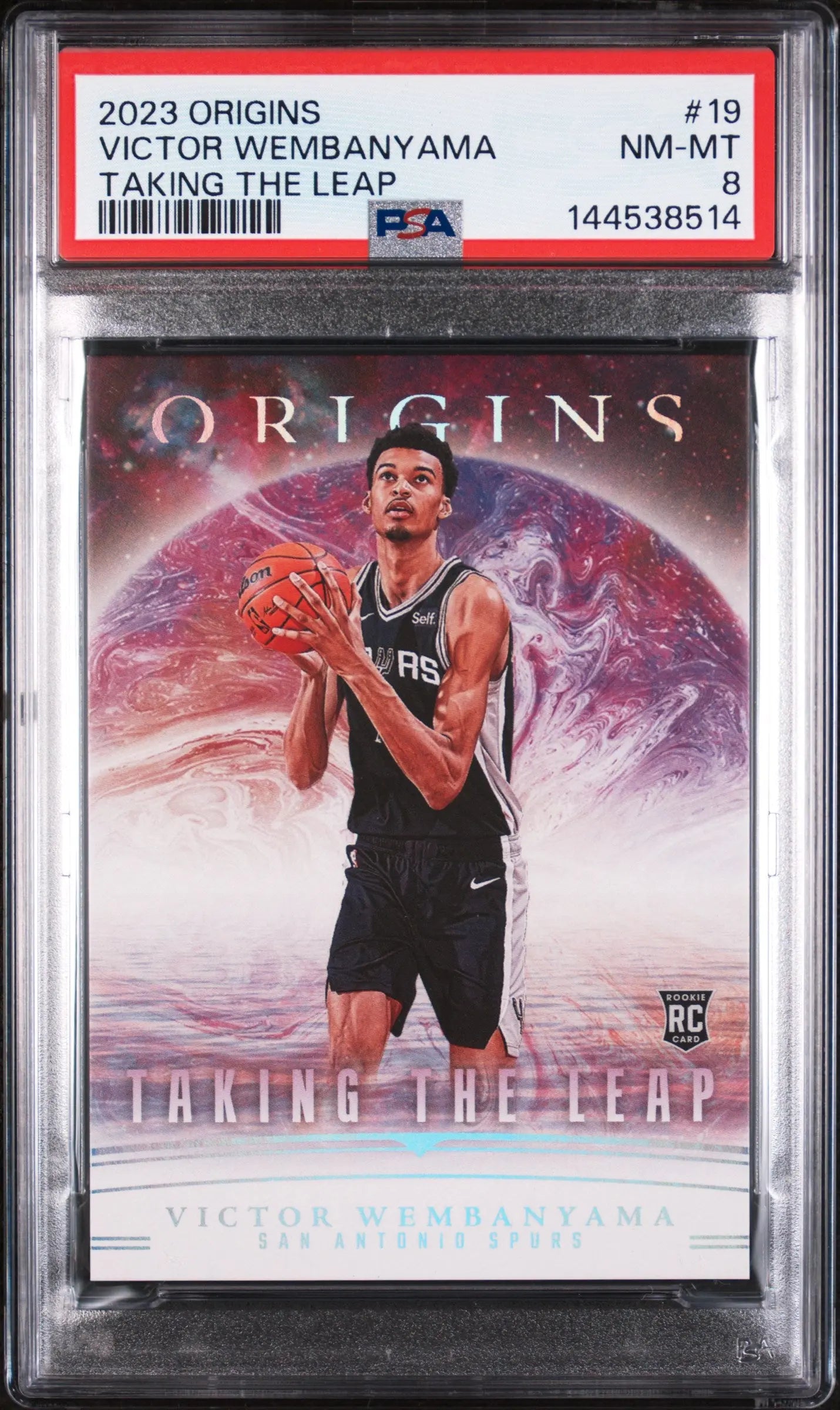 2023 Panini Origins Taking The Leap Rookie Victor Wembanyama RC PSA 8 