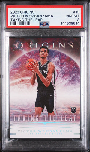 2023 Panini Origins Taking The Leap Rookie Victor Wembanyama RC PSA 8 