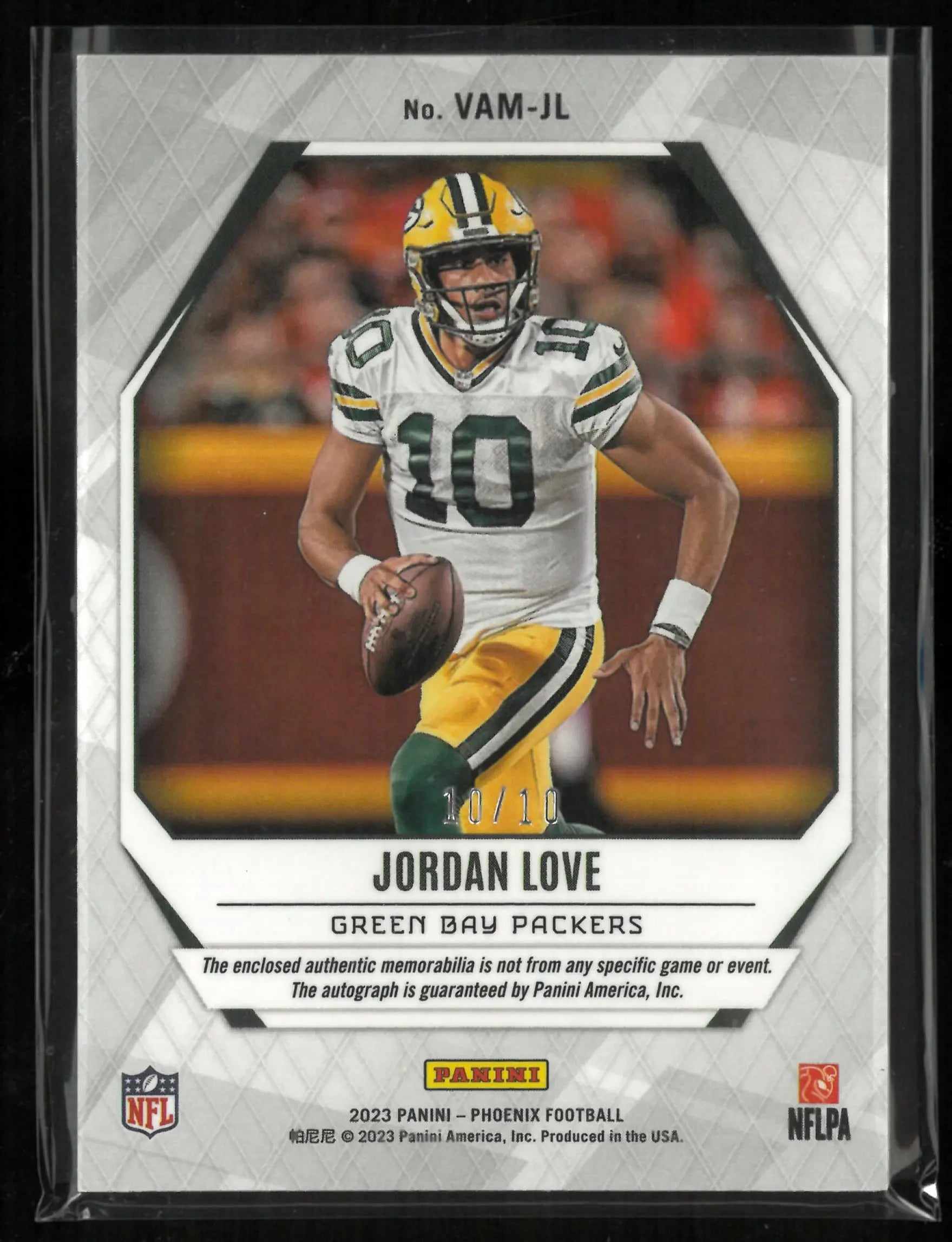 2023 Panini Phoenix Jordan Love Patch Autograph Auto /10 
