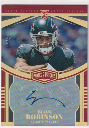 2023 Panini Plates & Patches Rookie Autograph Bijan Robinson Auto /75 RC 