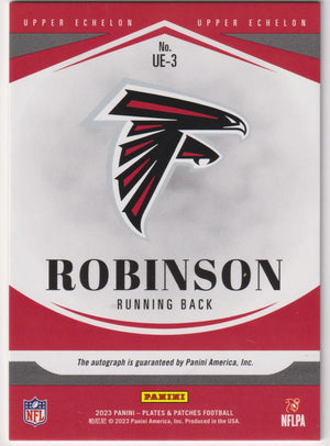 2023 Panini Plates & Patches Rookie Autograph Bijan Robinson Auto /75 RC 