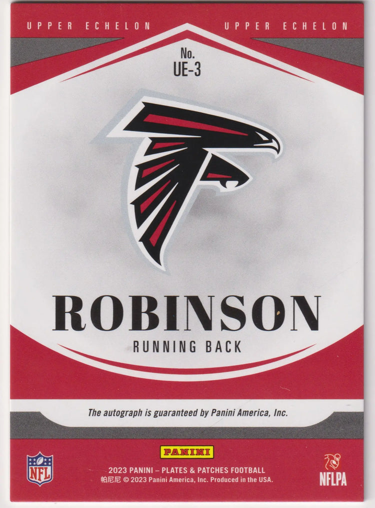 2023 Panini Plates & Patches Rookie Autograph Bijan Robinson Auto /75 RC 