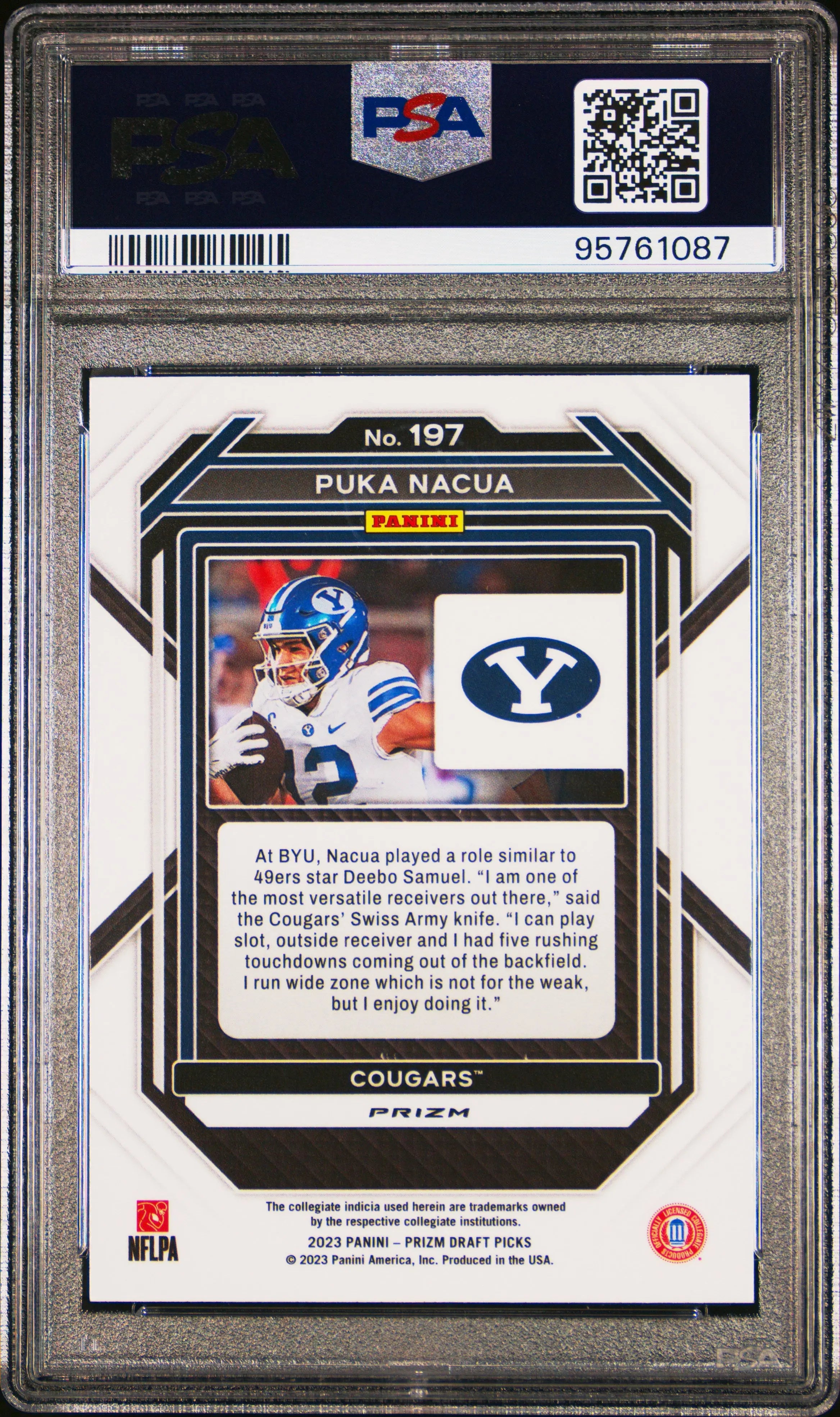 2023 Panini Prizm Draft Picks Puka Nacua #197 Silver PSA 10 