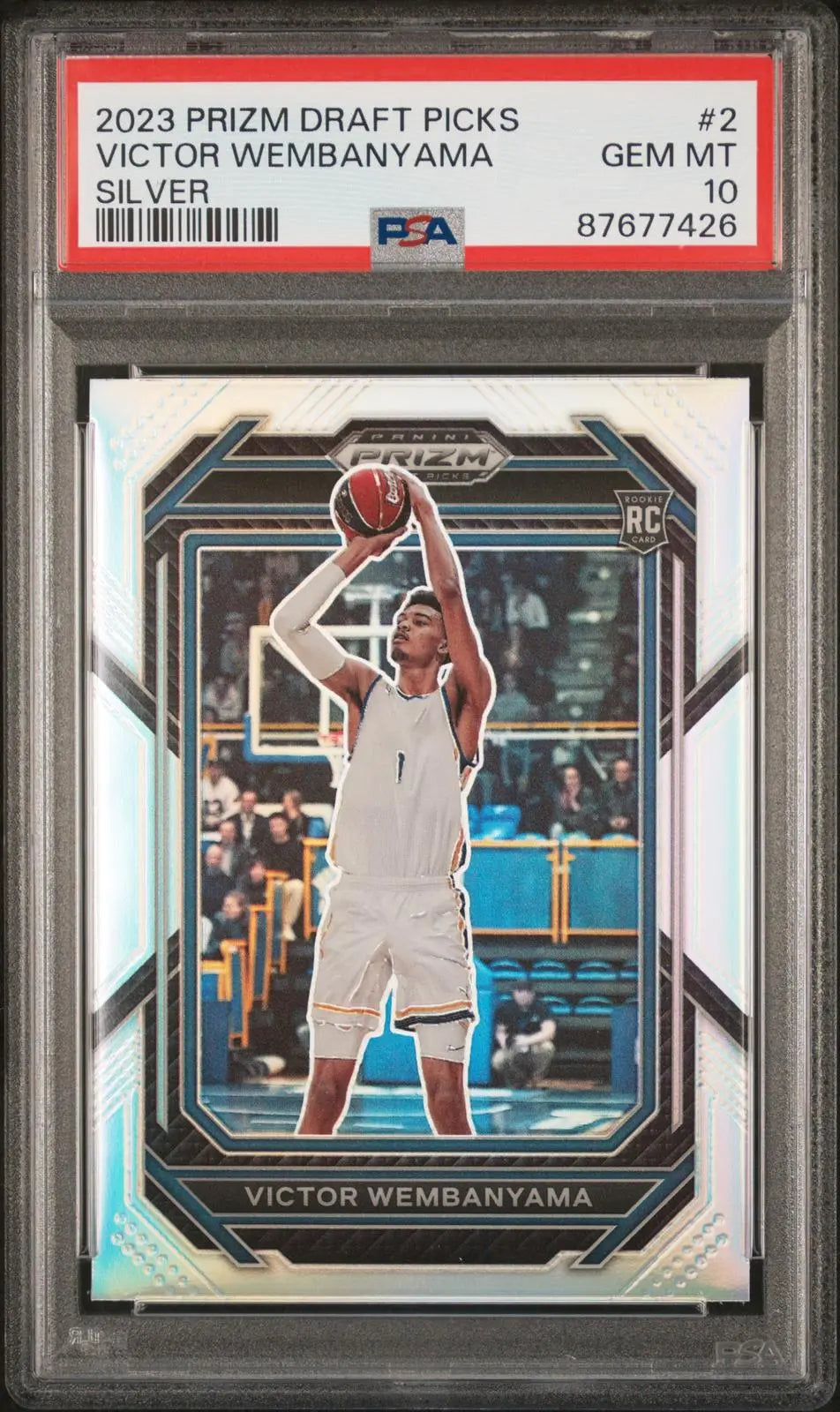 2023 Panini Prizm Draft Picks Rookie Victor Wembanyama RC Silver Prizm PSA 10 