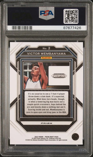 2023 Panini Prizm Draft Picks Rookie Victor Wembanyama RC Silver Prizm PSA 10 
