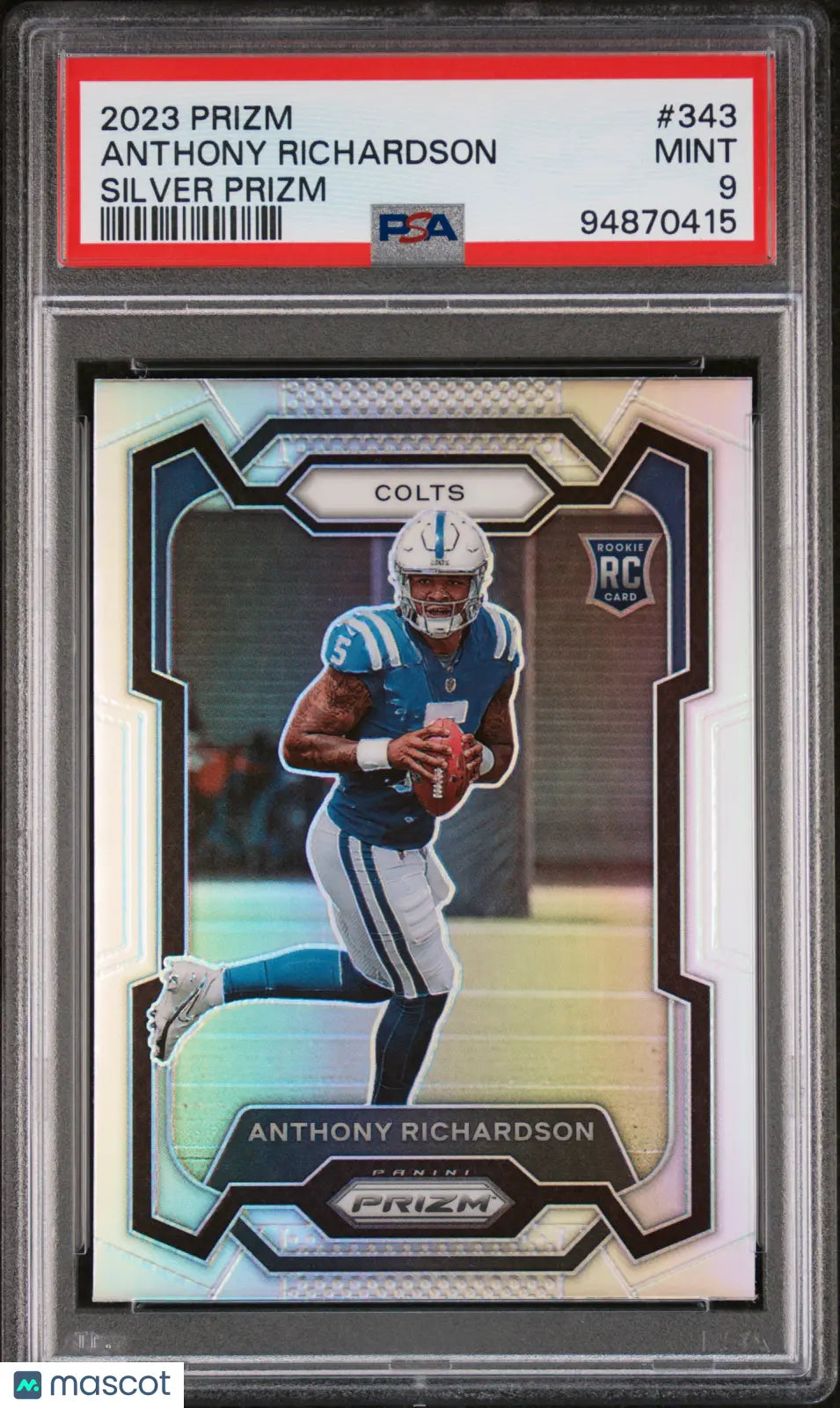 2023 Panini Prizm Football Anthony Richardson RC Rookie Silver Prizm PSA 9 