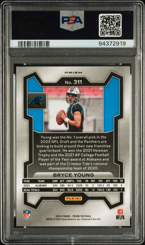2023 Panini Prizm Football Bryce Young RC Rookie Red White Blue PSA 10 