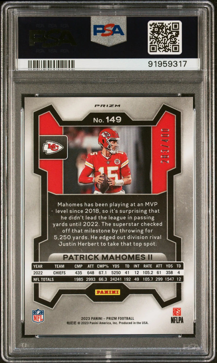 2023 Panini Prizm Football Patrick Mahomes II Pandora Prizm PSA 10 /400 