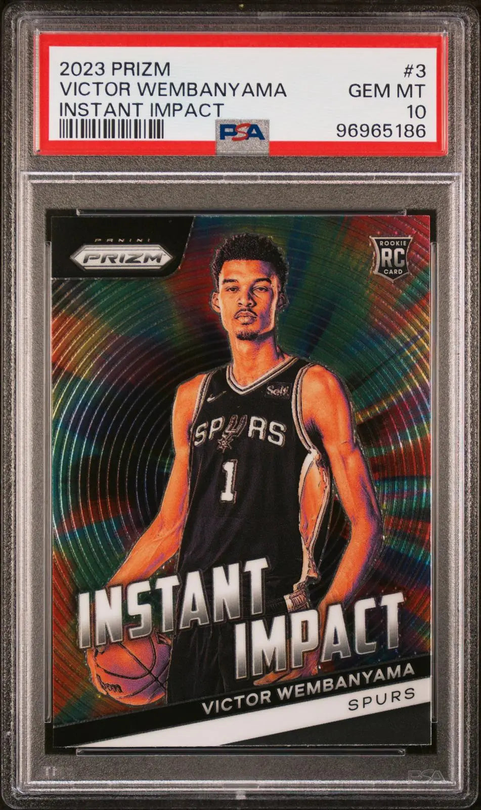 2023 Panini Prizm Instant Impact Rookie Victor Wembanyama RC PSA 10 