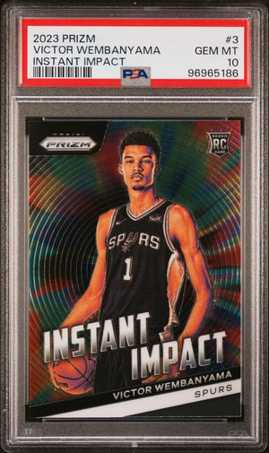 2023 Panini Prizm Instant Impact Rookie Victor Wembanyama RC PSA 10 