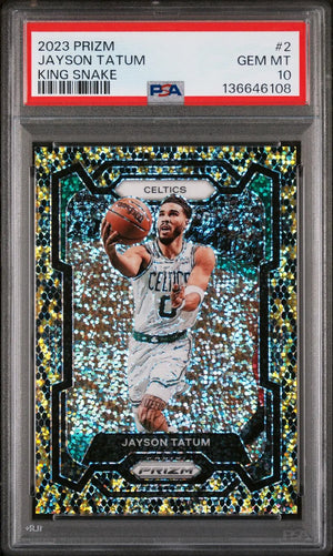 2023 Panini Prizm Jayson Tatum King Snake PSA 10 