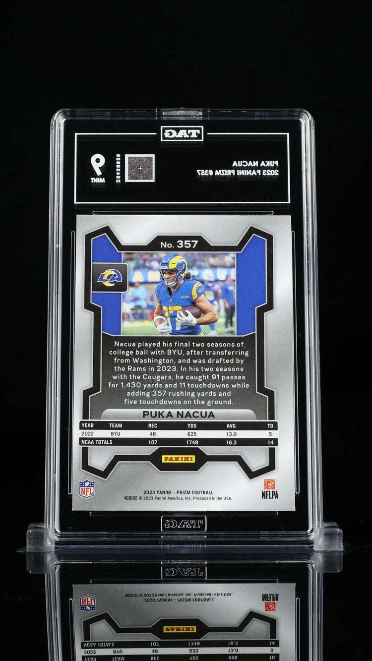 2023 Panini Prizm Puka Nacua RC Rookie Base Prizm #357 TAG 9 LA Rams 