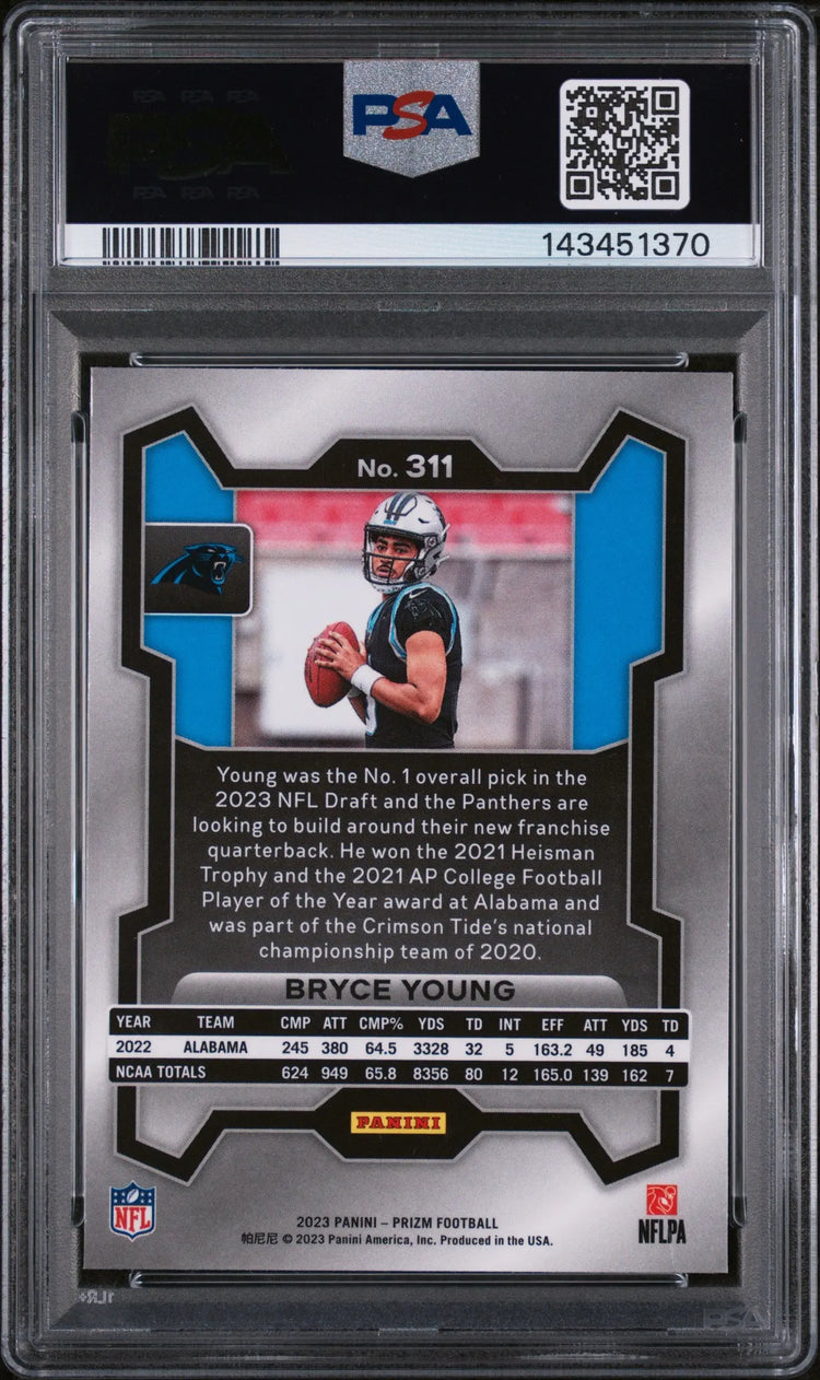 2023 Panini Prizm Rookie  Bryce Young RC PSA 10 