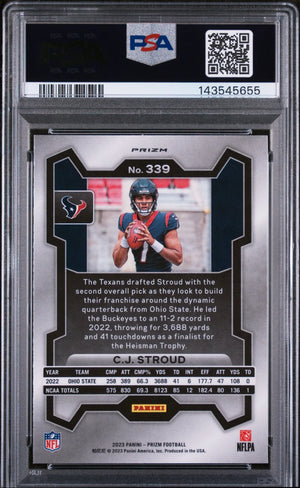 2023 Panini Prizm Rookie CJ Stroud Green RC PSA 10 