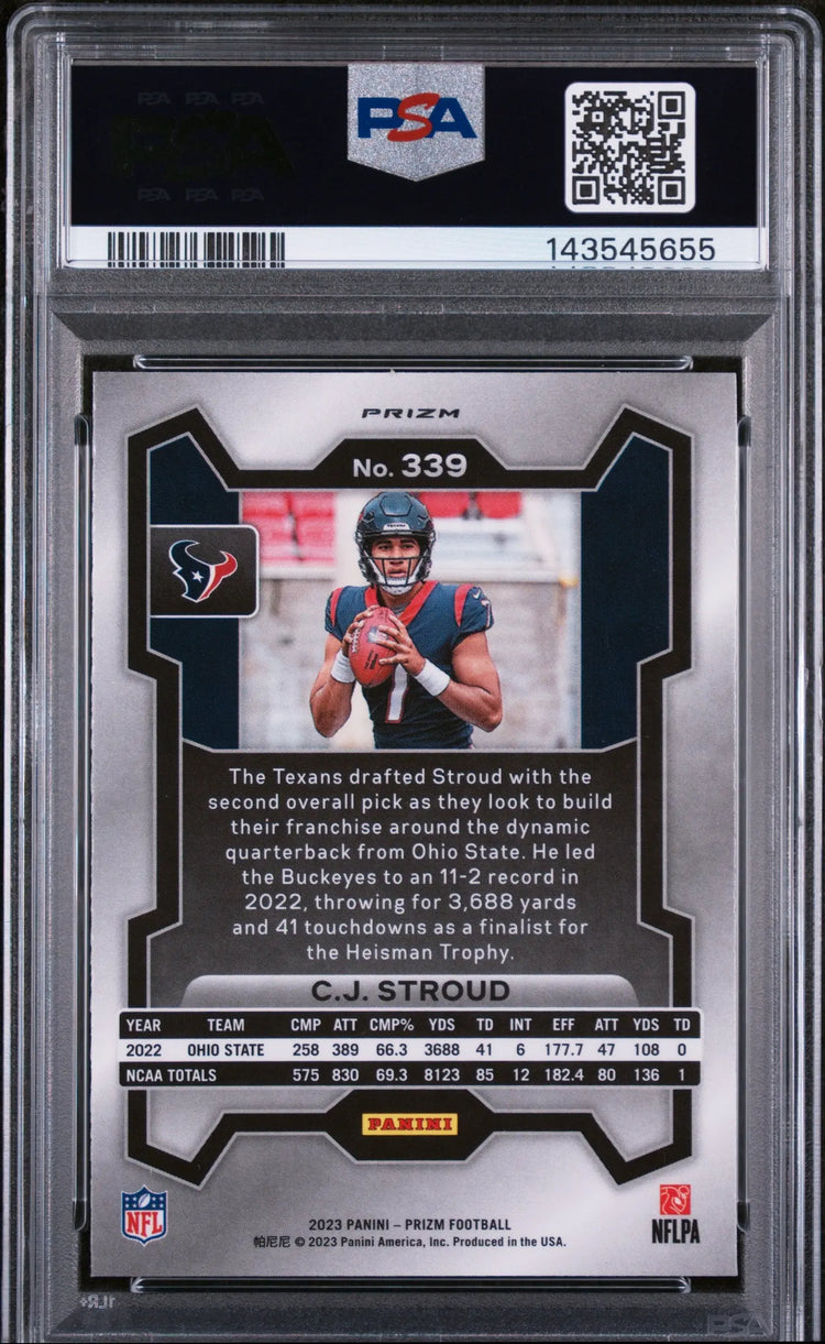 2023 Panini Prizm Rookie CJ Stroud Green RC PSA 10 