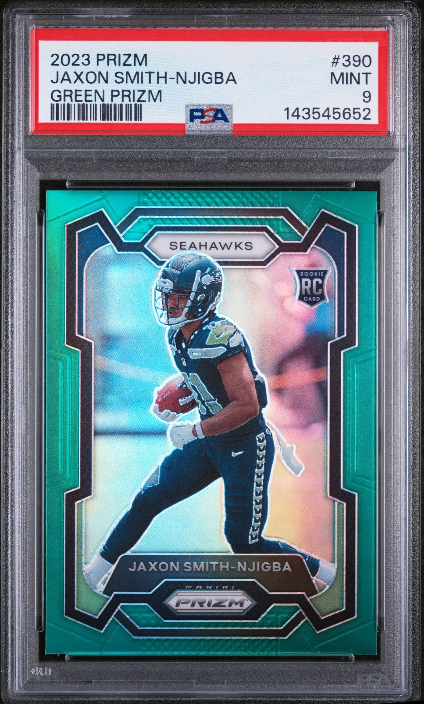 2023 Panini Prizm Rookie Jaxon Smith-Njigba Green RC PSA 9 