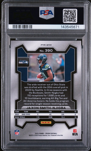 2023 Panini Prizm Rookie Jaxon Smith-Njigba Silver RC PSA 9 
