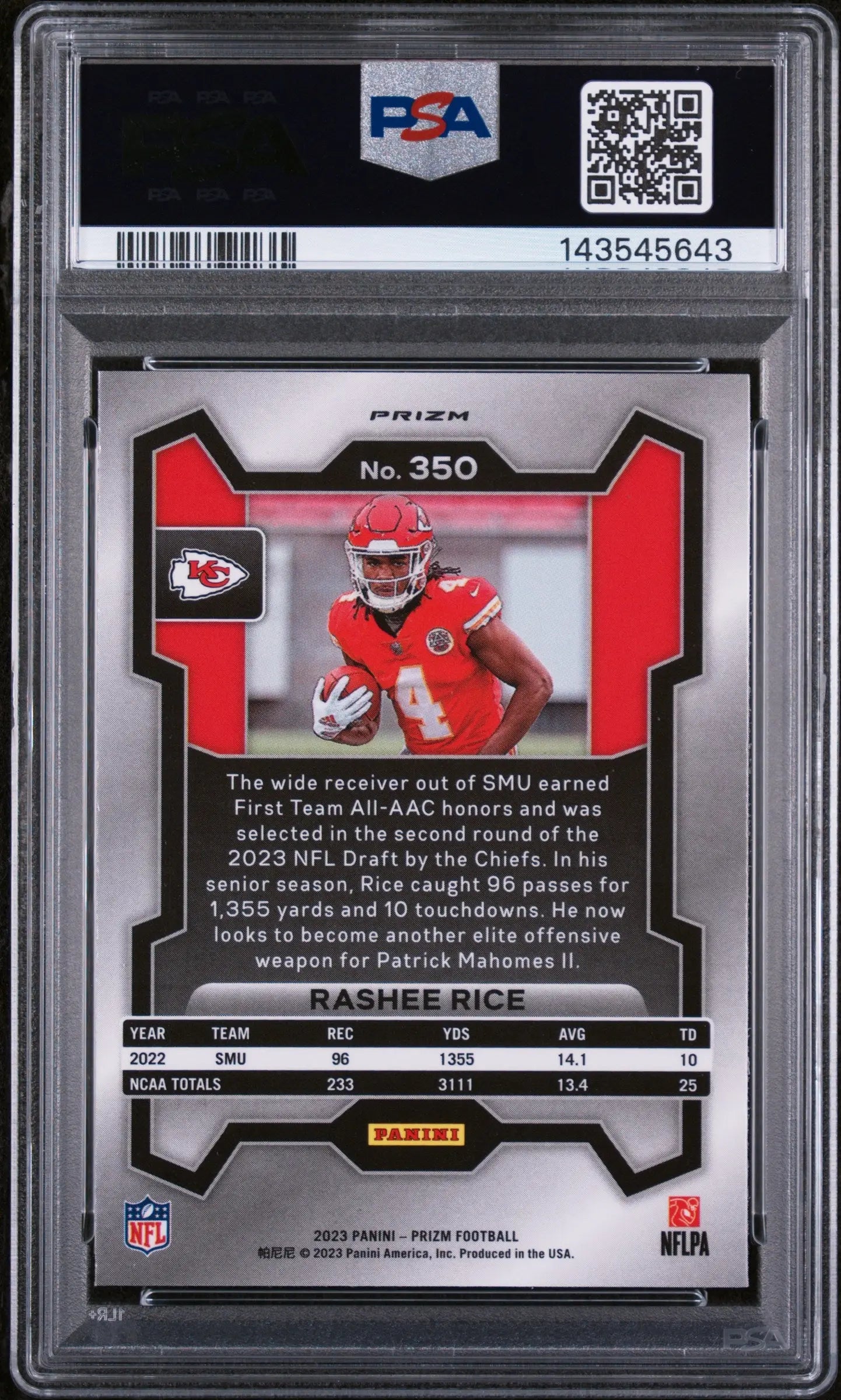 2023 Panini Prizm Rookie Rashee Rice Green RC PSA 10 