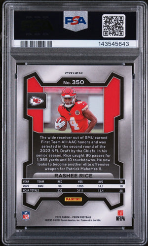 2023 Panini Prizm Rookie Rashee Rice Green RC PSA 10 