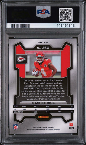 2023 Panini Prizm Rookie Rashee Rice Red White Blue RC PSA 10 