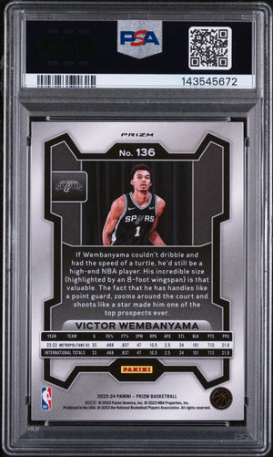 2023 Panini Prizm Rookie Victor Wembanyama Green RC PSA 9 