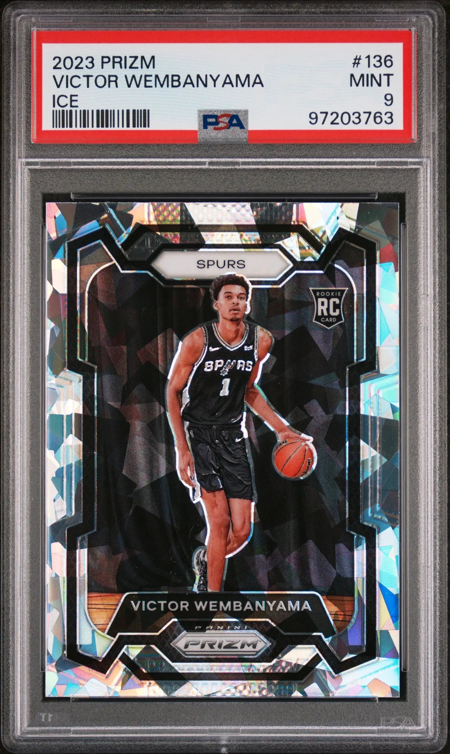 2023 Panini Prizm Rookie Victor Wembanyama Ice RC PSA 9 