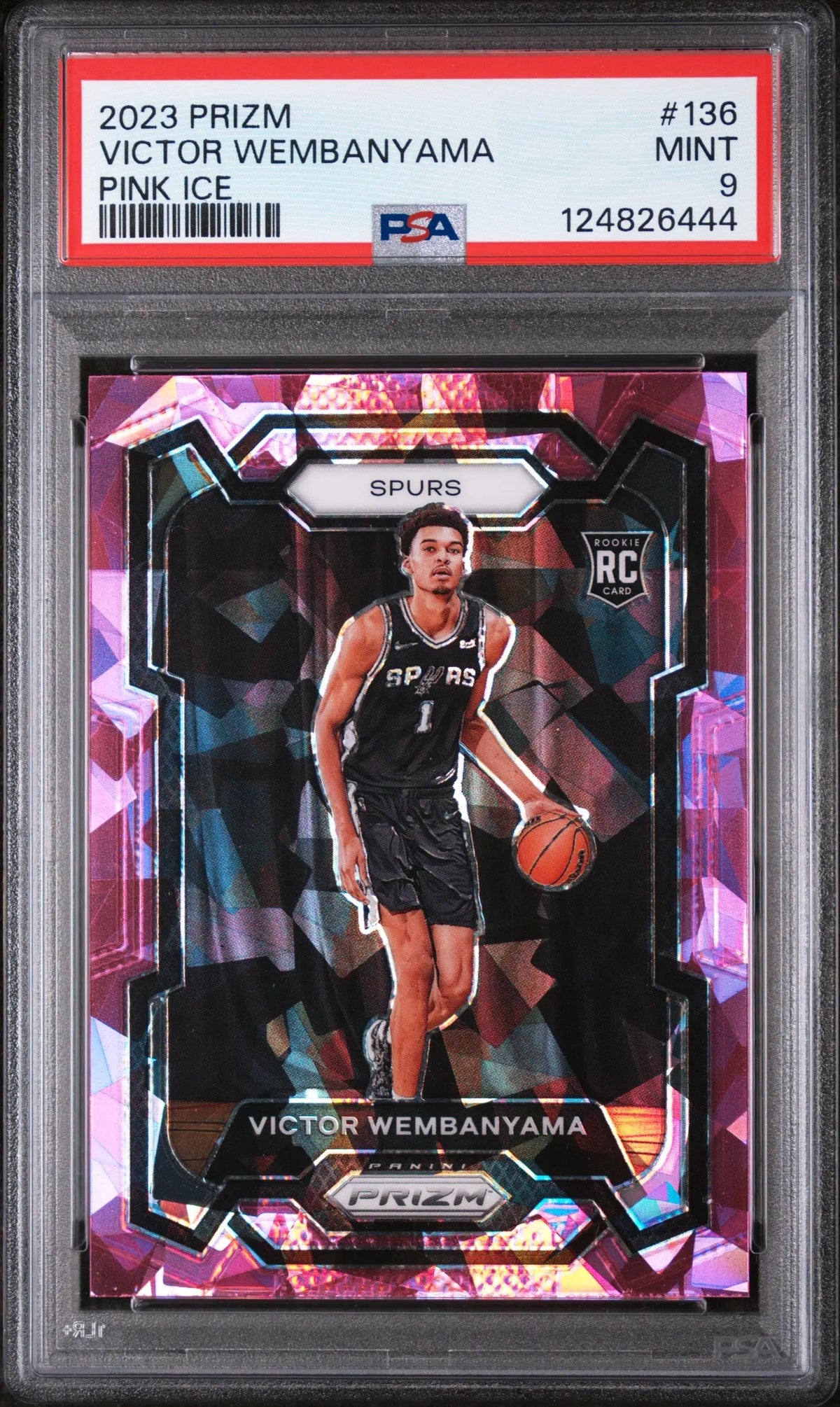 2023 Panini Prizm Rookie Victor Wembanyama Pink Ice RC PSA 9 