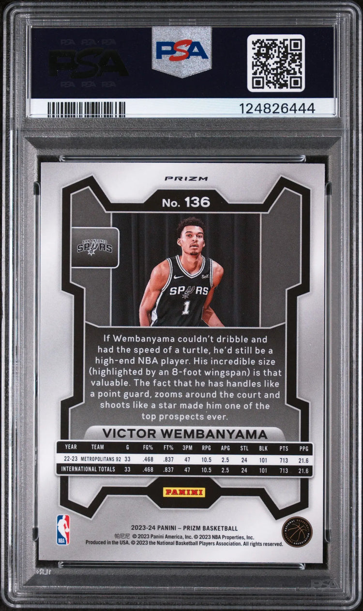 2023 Panini Prizm Rookie Victor Wembanyama Pink Ice RC PSA 9 