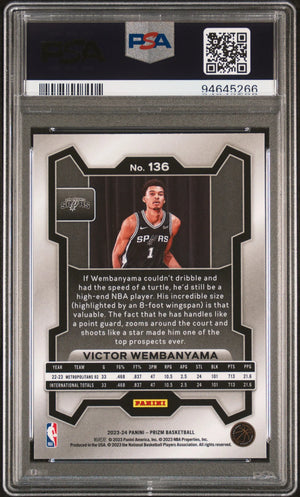 2023 Panini Prizm Rookie Victor Wembanyama RC PSA 10 