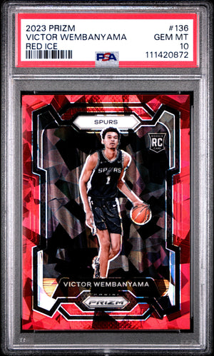 2023 Panini Prizm Rookie Victor Wembanyama Red Ice RC PSA 10 